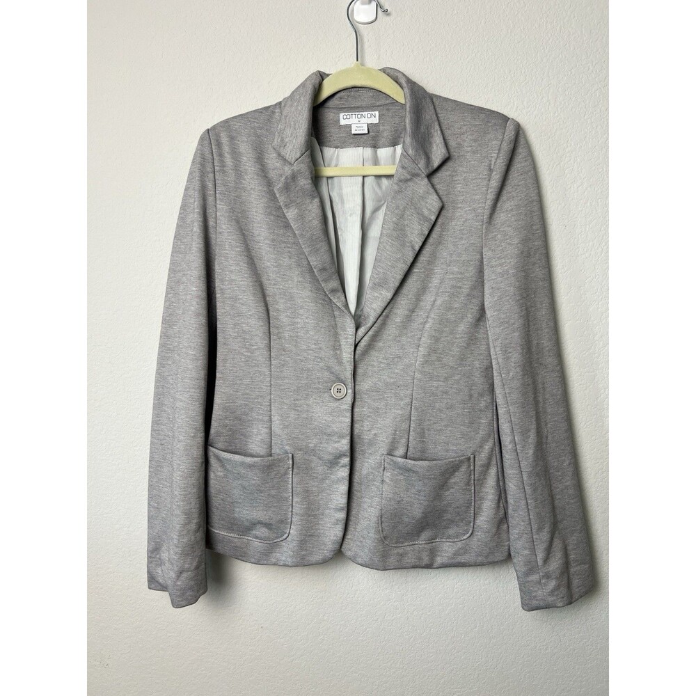 Cotton On Womens Black Single Button Blazer Stretch Jacket Size L 201620